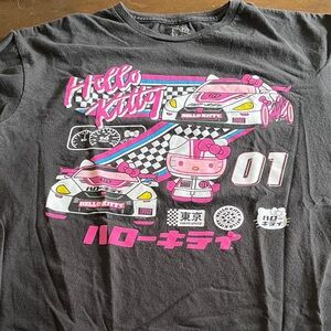 Hello Kitty Racing Tee in Black and Pink